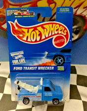 Hot Wheels 1997 Mainline #620 1981 Ford Transit Wrecker Truck BLUE 5SP China