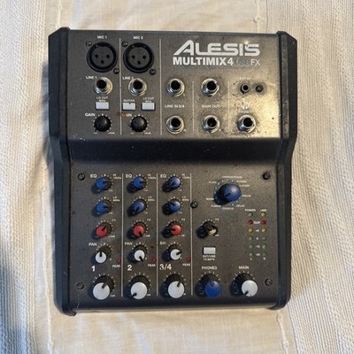 Alesis MultiMix 4 USB Mixing Console  Black No Power Cord untested parts/repair