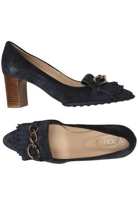 TOD'S Pumps Damen High Heels Stiletto Peep Toes Gr. EU 34 Marineblau #3l9ray9