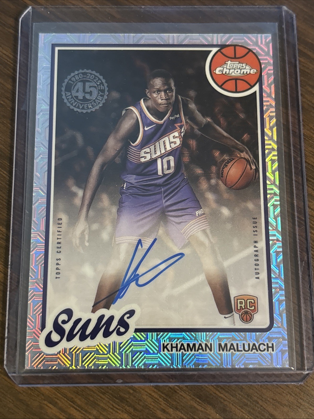 2025-26 Topps Khaman Maluach RC Rookie AUTO MOJO Refractor #80CR2-KM Suns