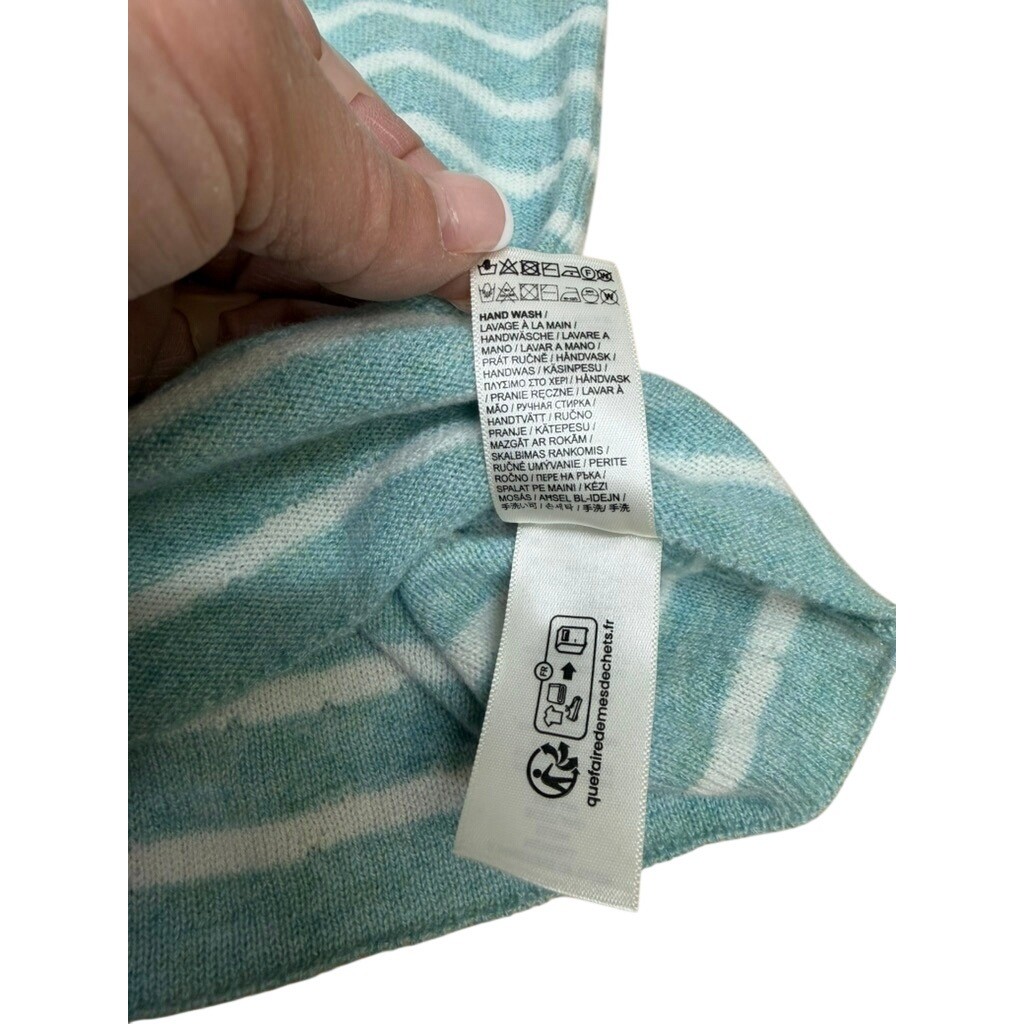 NWT! "Johnstons of Elgin" 100percent Cashmere Striped  Sweater Scotland M/L MSRP-$859 image 9