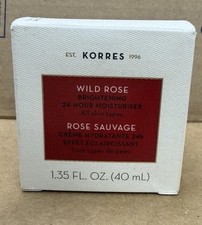Korres Wild Rose Sauvage 24-Hour Moisterizing Brightening Cream 1.35 oz New