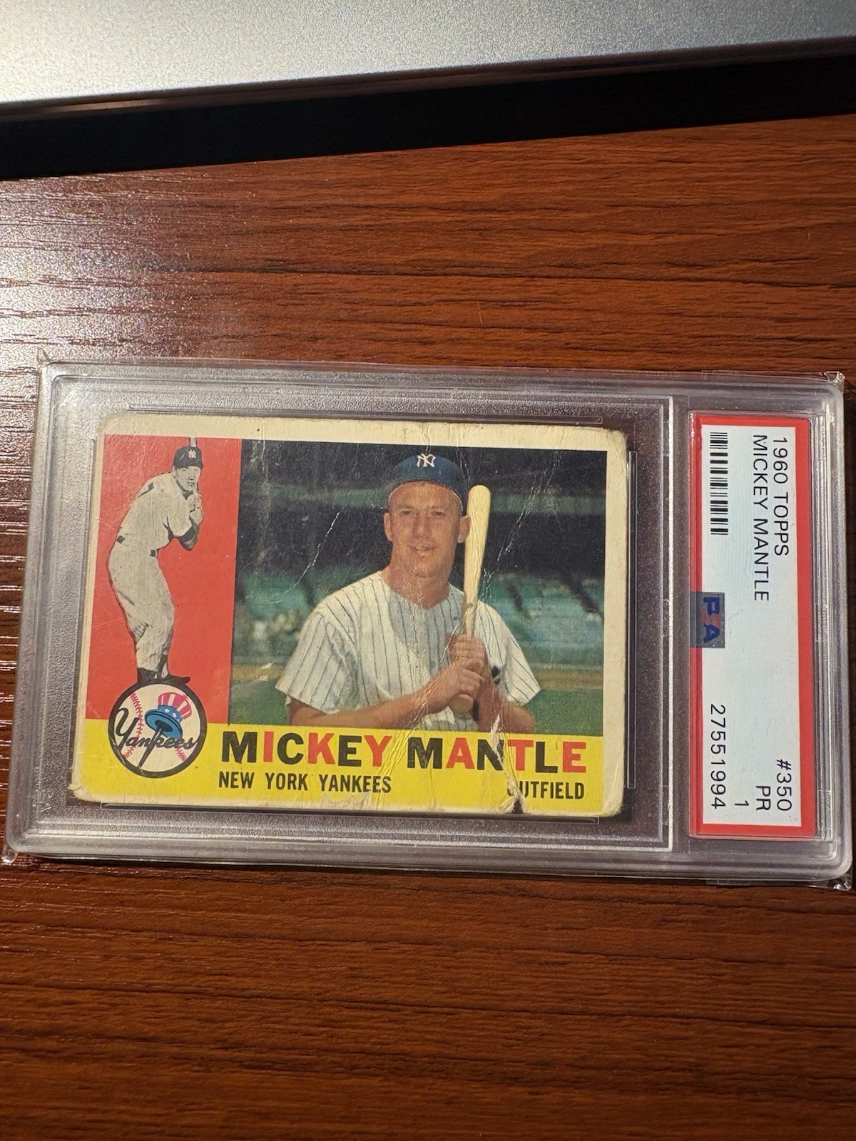 1960 Topps - Mickey Mantle #350 PSA 1