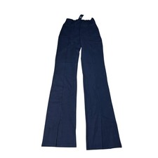 NWT Abercrombie Fitch Navy Blue High Rise Flare Front Pants Womens XS 22X33