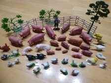 41 Bauernhoftiere, Schweine, Hühner, Enten, Zäune, Bäume