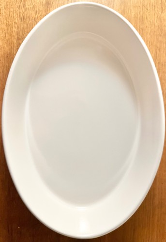 IKEA White Oval Stoneware Bakeware / Casserole Made in PORTUGAL