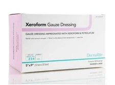 DermaRite (24590) Impregnated Dressing 5 X 9 Inch Gauze Xeroform, 50 Ct