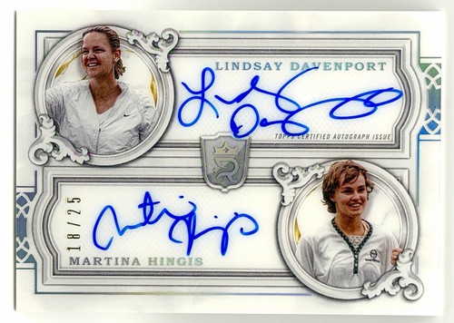 Martina Hingis / Lindsay Davenport #DA-DH card from 2024 Topps Royalty Dual Autograph