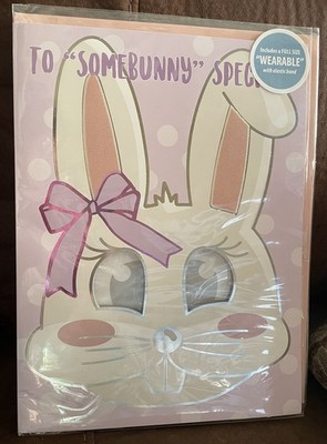 To   Somebunny Special  9 X 12  Easter Card With Full Sized Wearable Mask