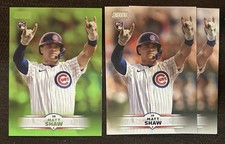 2025 Stadium Club 3-Card RC Lot MATT SHAW Cubs!! #65 2  Base & Green Parallel