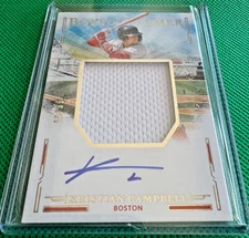 KRISTIAN CAMPBELL - 2025 Panini Boys of Summer JUMBO PATCH RELIC AUTO RC #d /99