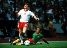 1982 World Cup Finals in Spain Poland 0 v Cameroon 0 La Coruna Pol- Old Photo