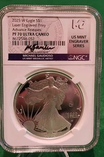 2025 W American Eagle PF70 Advance Release 1st Ever Laser Privy Michael G Signed