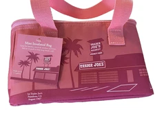 Trader Joe’s Mini Insulated Bag Pink  10" x 6" x 6" New