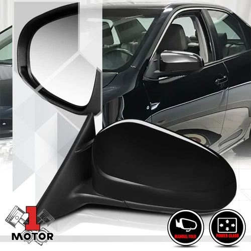 [L] Driver Side Power Adjust Foldable Replacement Mirror for 12-14 Toyota Camry