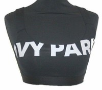 Damen Sport Bh Bra Top Schwarz Weiss Schriftzug Ivy Park Gr. S / 36 Neu