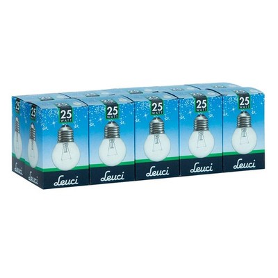 10 x Leuci Glühbirne Tropfen 25W E27 klar Glühlampe G45 Kugel warmweiß dimmbar
