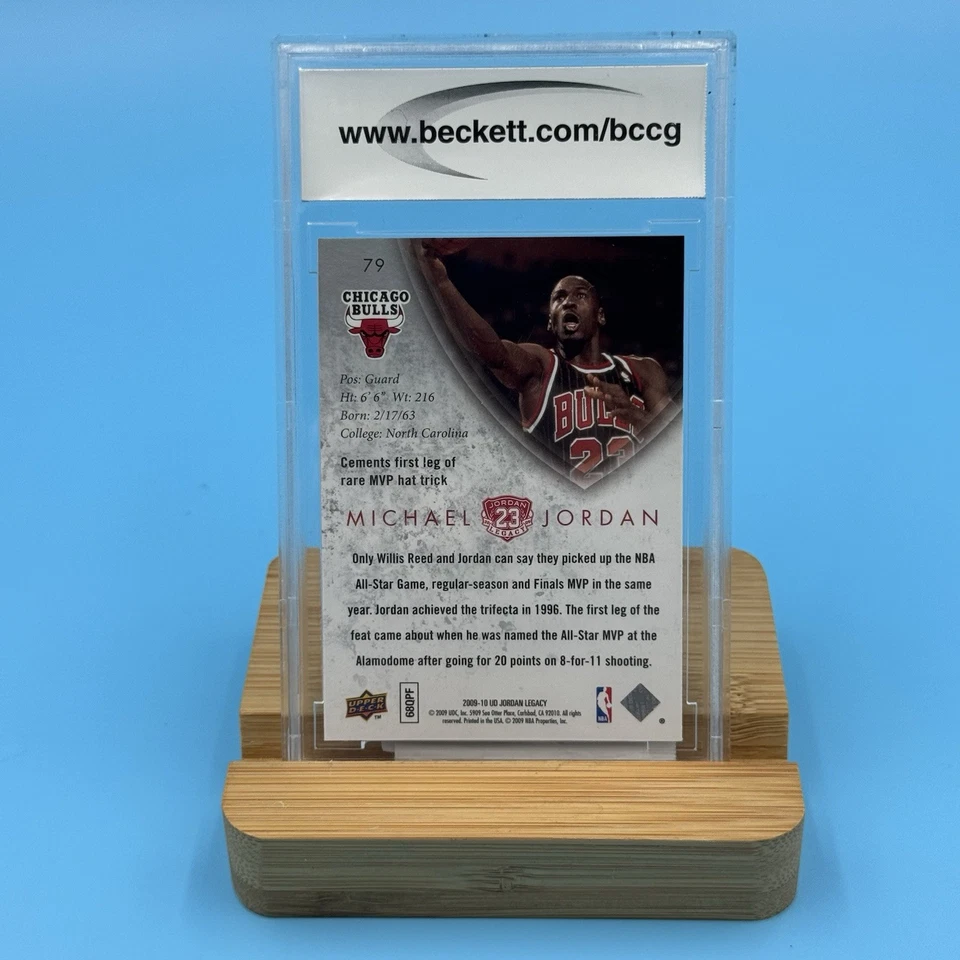 2009 UD Jordan Legacy Gold #79 Michael Jordan Chicago Bulls HOF BCCG Graded 10 - Image 2 of 4