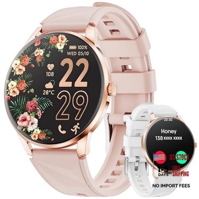 Smart Watches for Women (Android/iPhone), 1.32'' AMOLED Smart Watch with Pink