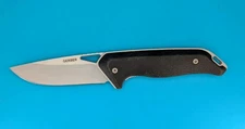 Gerber Moment Folding Knife Drop Point Blade Rubber Handle!