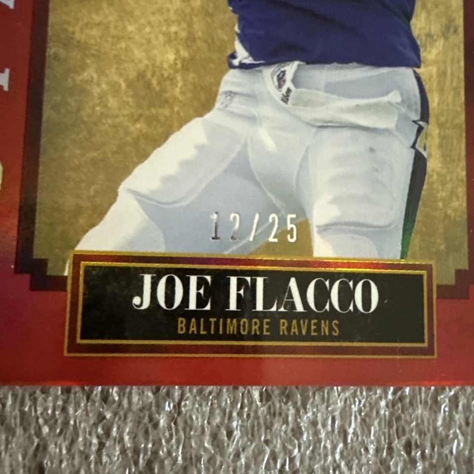 2013 Panini Elite Joe Flacco Red Status Die Cut #12/25 Ravens - Image 2 of 4