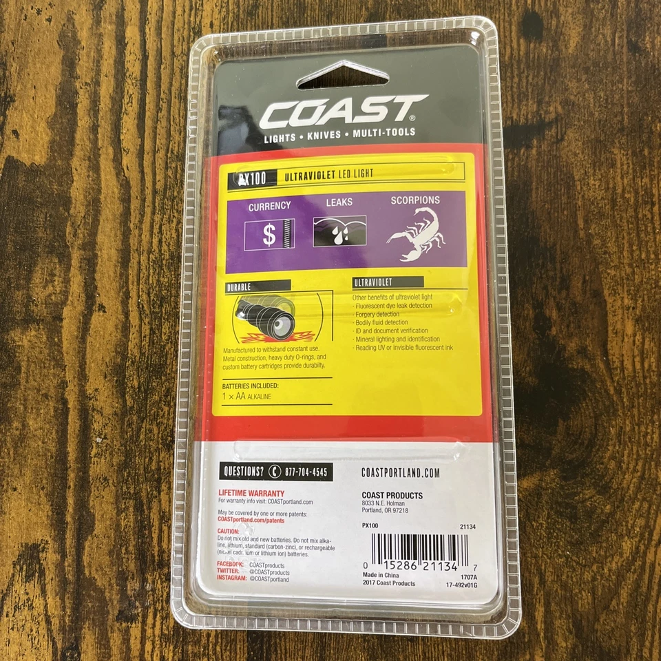 Coast Pocket Light Flashlight Handheld PX100 Detector Detecting UV Lightweight - Image 2 of 2