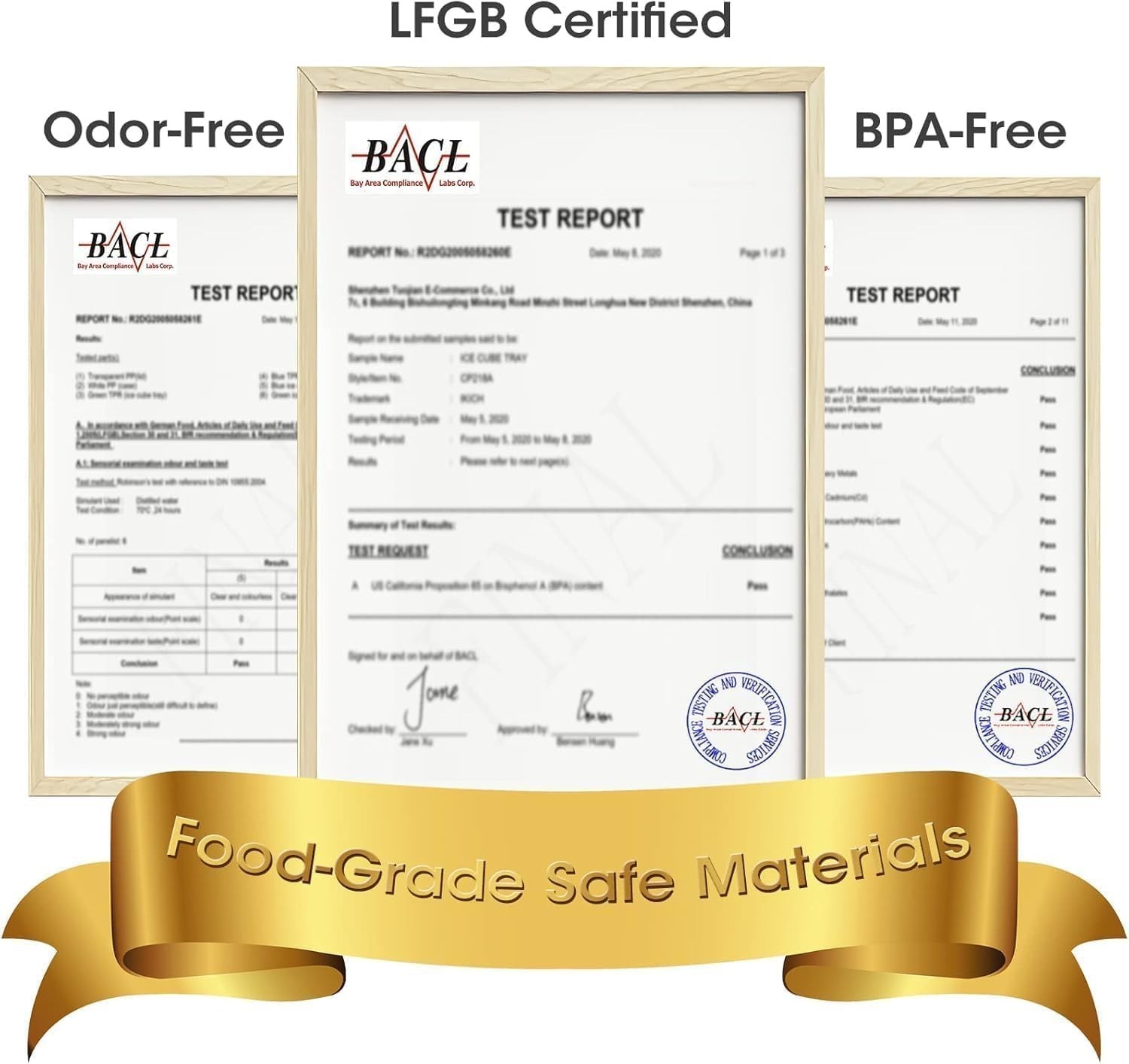 4-Pack Stackable Silicone Ice Cube Trays with Lids & Bin for Perfect Ice Storage