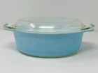 Vintage PYREX 1 1/2 Quart Casserole Robin’s Egg Blue With Lid Blue Pyrex Baking