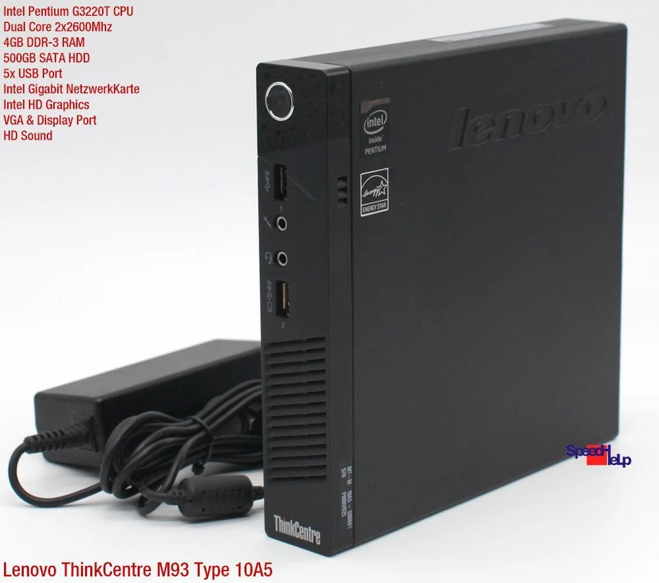 Lenovo Thinkcentre M93 10A5 Mini Pc Computer 500GB 4GB Dual Core Windows 7 IBM - Image 2 of 4