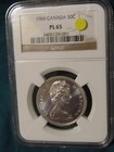 1966 CANADA SILVER 50 CENTS...NGC PL-65 — photo 1