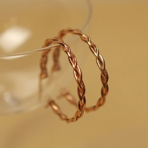 Boucles D'oreilles Créoles En Cristal Doré Pour Femme, Plaqué Or 14