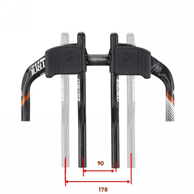Cintre Aéro Carbone Oval Jetstream A921 Pour Vélo Contre-la-montre/triathlon - 26mm, Longueur 425mm