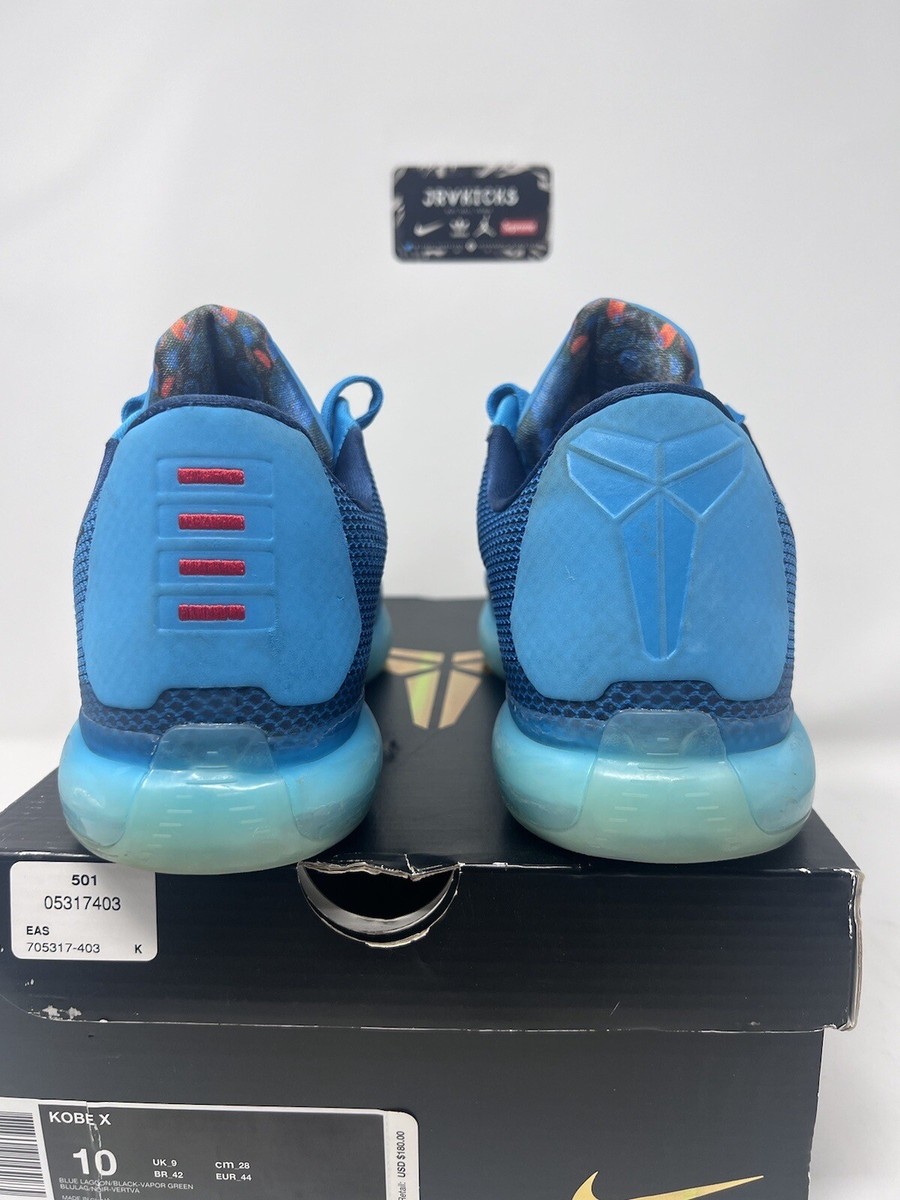 Nike Kobe 10 X 5 AM Flight Blue Lagoon (705317-403) Mens Size 10