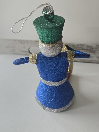 Vintage Glittery Symbol Playing Toy Soldier Christmas Ornament - Picture 21 of 24