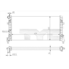 TYC Kühler Motorkühlung für VW Polo 6R 6C 1.2 TSI 16V Seat Ibiza IV 6J5 6P1