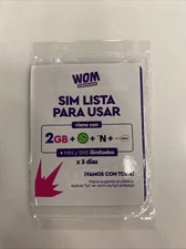 Wom 4G LTE Colombia Travel Sim Card Chip Pre Paid