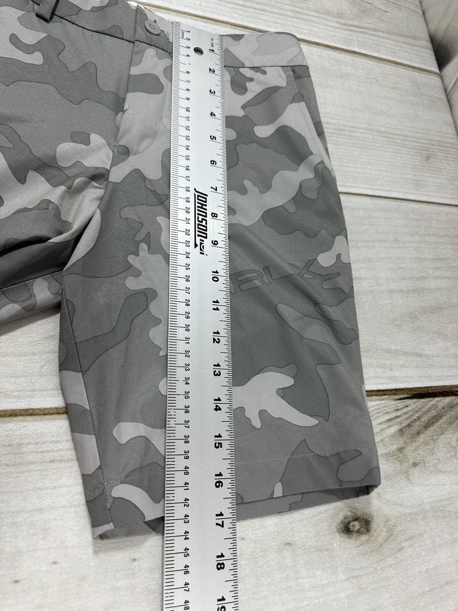 POLO RLX RALPH LAUREN CAMO GOLF SHORTS BOYS 12 GRAY ACTIVE