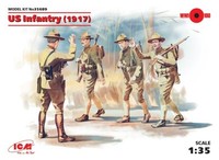 Ww I U.S. Infantry (1917) With Waffen / American Expeditionary Force / 1/35 Icm