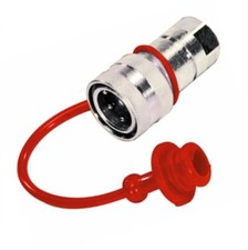 Tappo parapolvere di colore rosso per innesti rapidi femmina da 1/2" Trattore