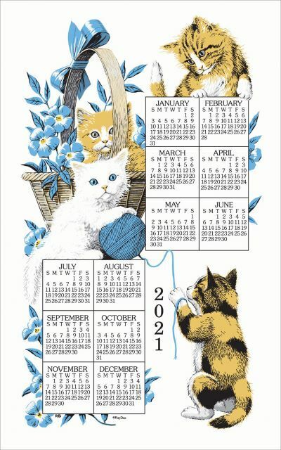 kay-dee-designs-2021-calendar-towel-curious-kittens-f3214-for-sale