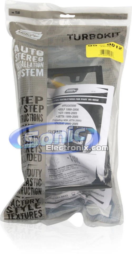 Kit de tablero de instalación doble DIN Metra 95-9012 para VW Golf/Jetta 1999-05 selecto Foto 3 de 3