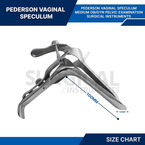 20 Pezzi Pederson Speculum Vaginale Medio Inox OB/Gyno Chirurgico Grado Tedesco - Foto 2 di 8