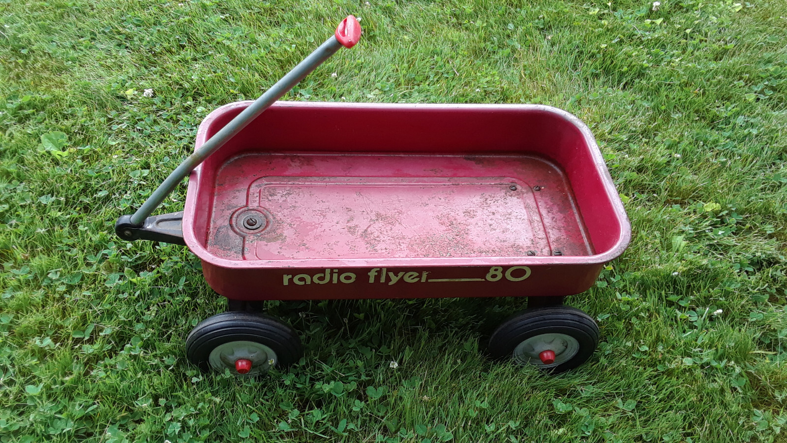 Vintage RADIO FLYER 80 Red Metal Wagon 1970s 22" Long Retro Toy eBay