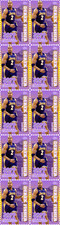 Derek Fisher 2000 Los Angeles Lakers NBA Champion Mint Stamp Strip of 10