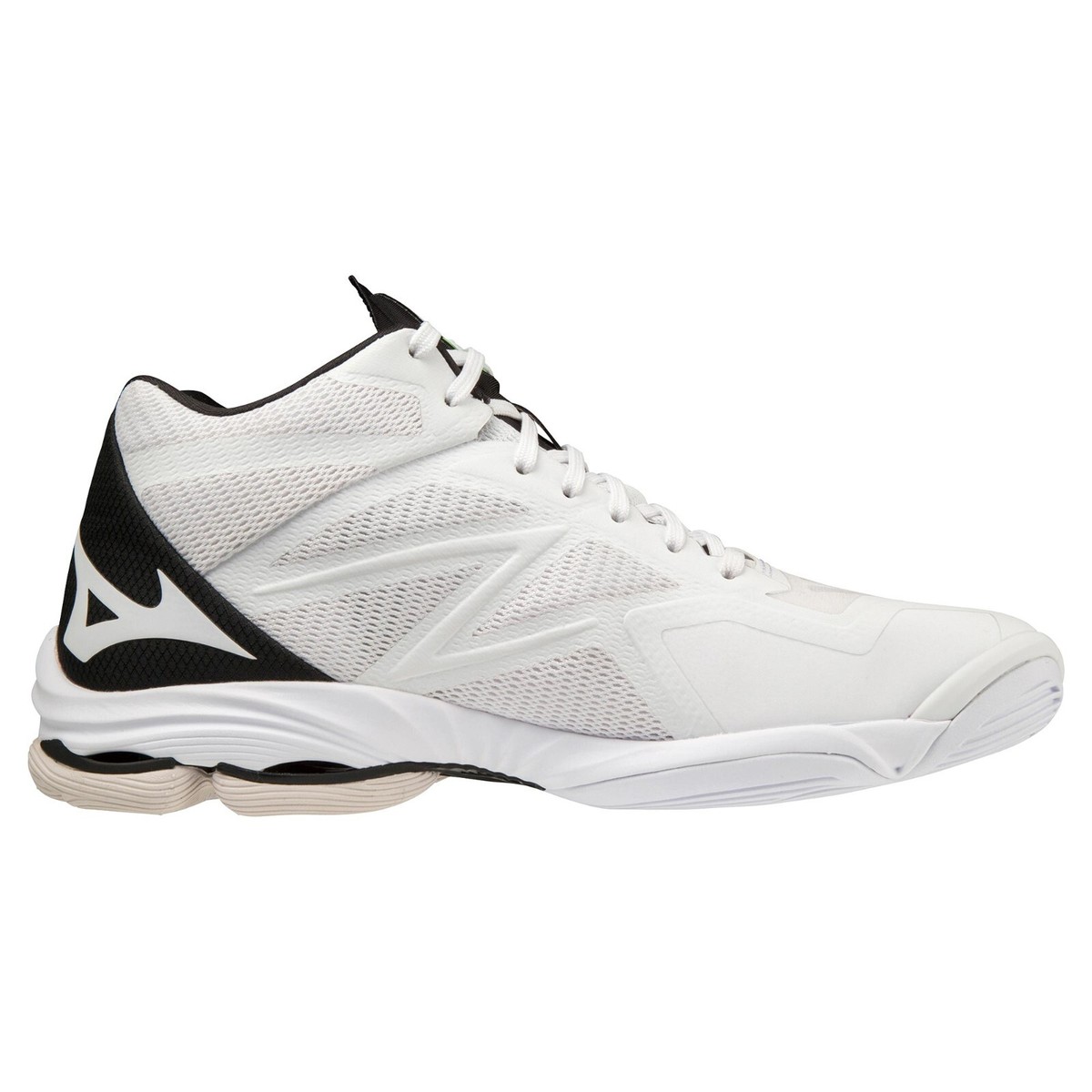 Mizuno Wave Lightning Z7 24cm ホワイト/ブラック Mizuno Wave Lightning Z7 MID Volleyball Shoes White Black V1GA2250