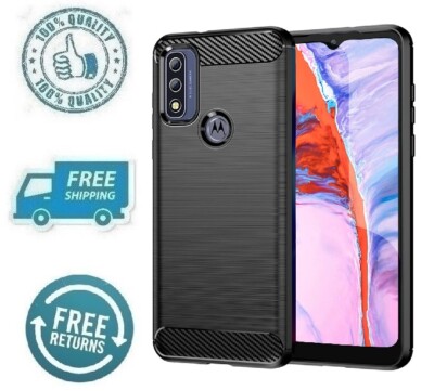 New Black Phone Case Slim Shockproof Premium TPU Cover For Motorola Moto G Pure