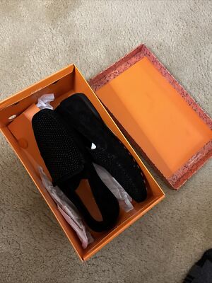 Tallia Orange VENTURINO BLACK SUEDE MOCASINES TMF7SU003 SIZE 11.5 MED NIB