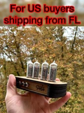 Nixie Tube Clock IN-14 Retro Vintage. 24 hf. UPS Fast Shipping Worldwide!
