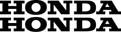 #L165 (2) 16'' Honda Logo Racing Fairing Decal  Vinyl Sticker Matte Black