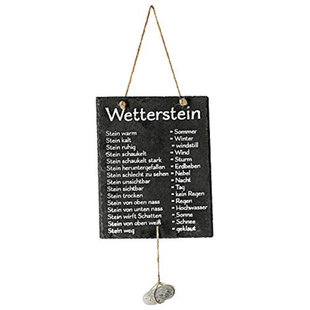 Stazione meteo "Stein" su lavagna in ardesia, 20 x 25 cm